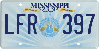 MS license plate LFR397