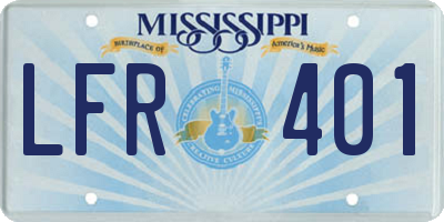 MS license plate LFR401