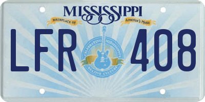 MS license plate LFR408