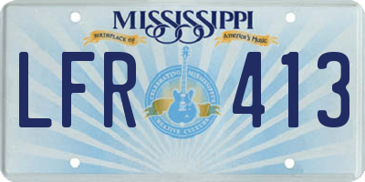 MS license plate LFR413
