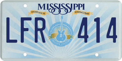 MS license plate LFR414