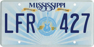 MS license plate LFR427