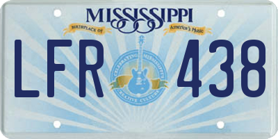 MS license plate LFR438