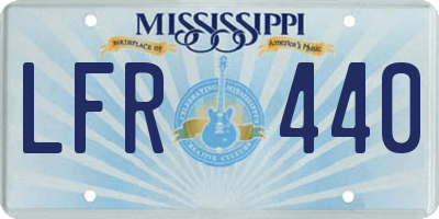 MS license plate LFR440