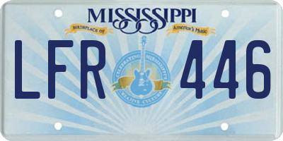 MS license plate LFR446