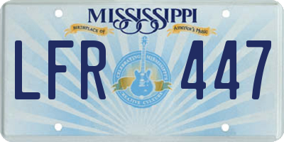 MS license plate LFR447