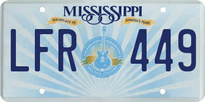 MS license plate LFR449