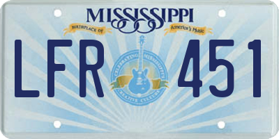 MS license plate LFR451