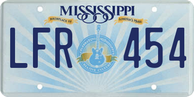 MS license plate LFR454
