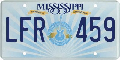 MS license plate LFR459