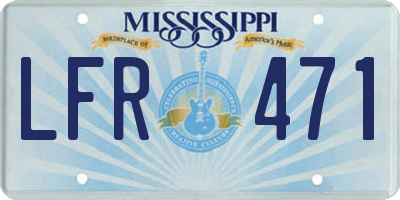 MS license plate LFR471
