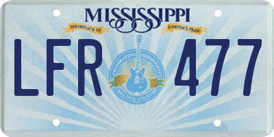 MS license plate LFR477