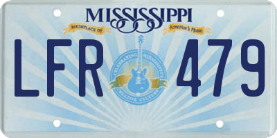 MS license plate LFR479
