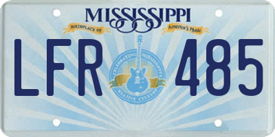 MS license plate LFR485