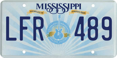MS license plate LFR489