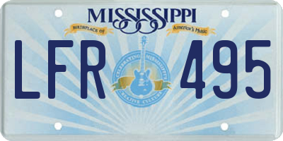 MS license plate LFR495