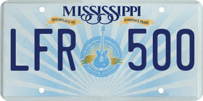 MS license plate LFR500