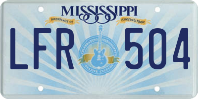 MS license plate LFR504