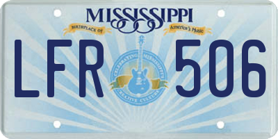 MS license plate LFR506