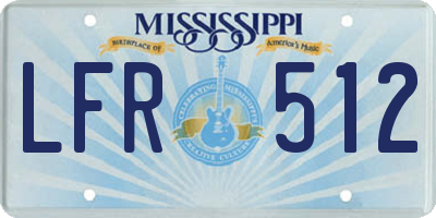 MS license plate LFR512