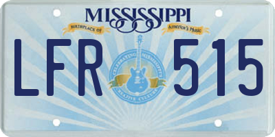 MS license plate LFR515