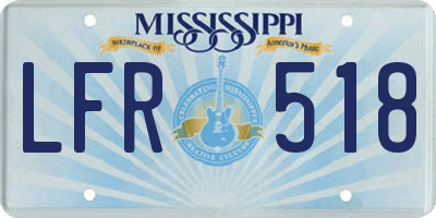 MS license plate LFR518