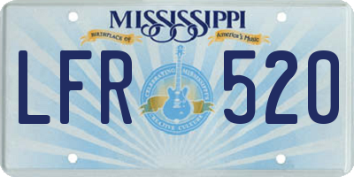 MS license plate LFR520
