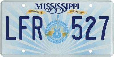 MS license plate LFR527