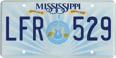 MS license plate LFR529