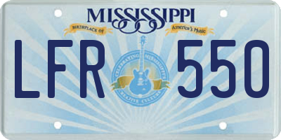 MS license plate LFR550