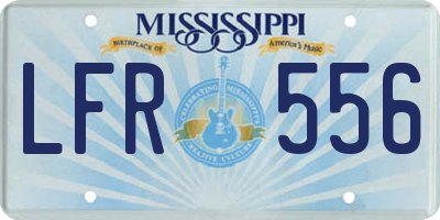 MS license plate LFR556