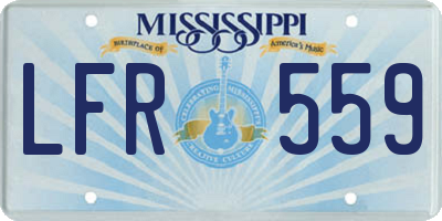 MS license plate LFR559