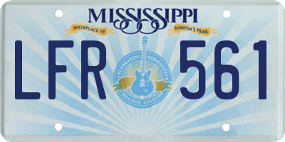 MS license plate LFR561