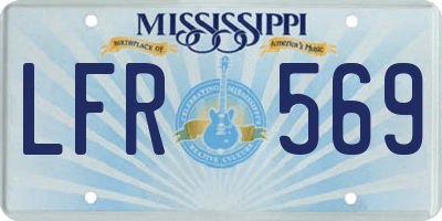 MS license plate LFR569