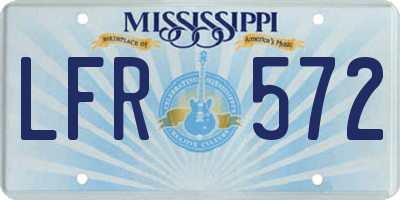 MS license plate LFR572