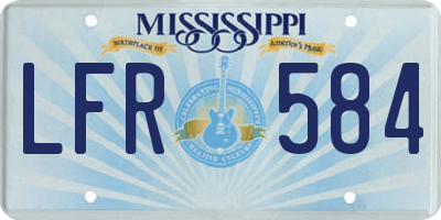 MS license plate LFR584