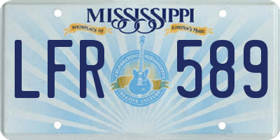 MS license plate LFR589