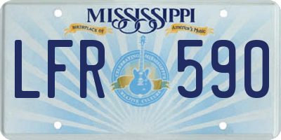 MS license plate LFR590