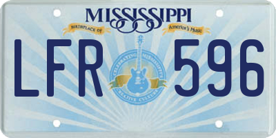 MS license plate LFR596