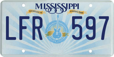 MS license plate LFR597