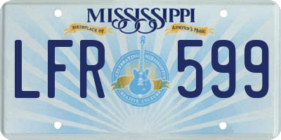 MS license plate LFR599