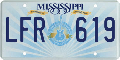 MS license plate LFR619