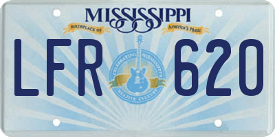 MS license plate LFR620