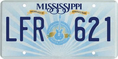 MS license plate LFR621