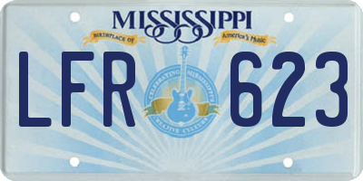 MS license plate LFR623