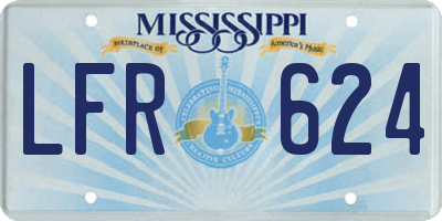 MS license plate LFR624