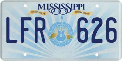 MS license plate LFR626