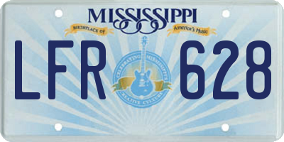 MS license plate LFR628