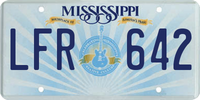 MS license plate LFR642