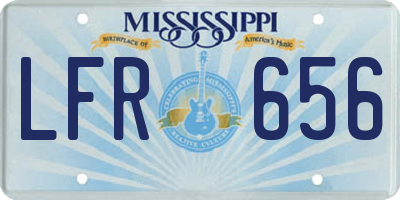 MS license plate LFR656